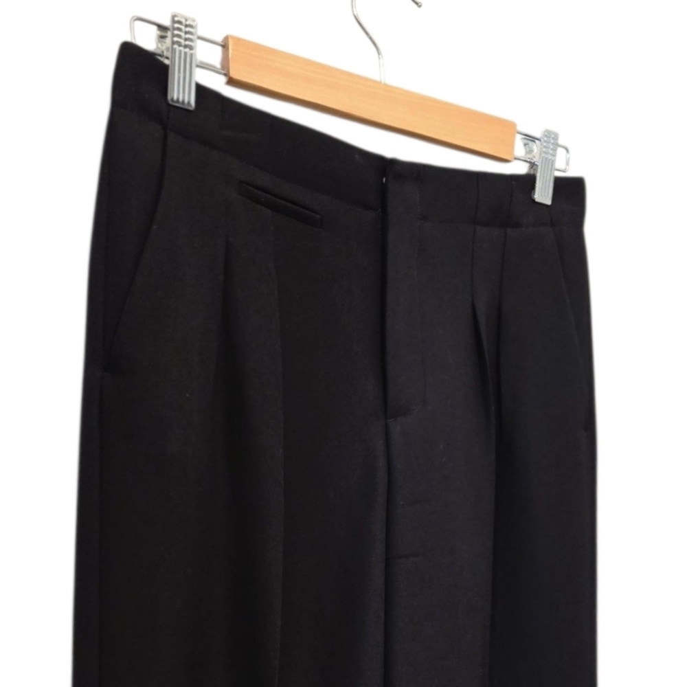 Maison Margiela Black Virgin Wool Cropped Trousers Pants Italy Size 38 (US 2) - Picture 8 of 16